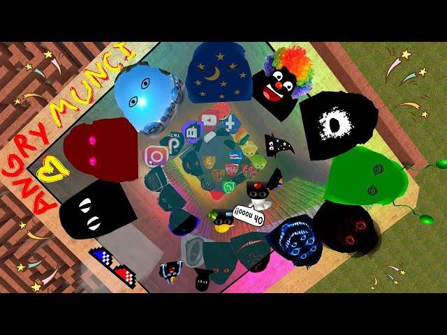 Instagram Munci, Fruit Munci, Crying Munci & Angry Munci Nextbots Family in Big Maze! Gmod Fun Games