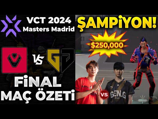 Sentinels vs Gen.G BÜYÜK FİNAL MAÇ ÖZETİ | VALORANT 2024 Masters Madrid