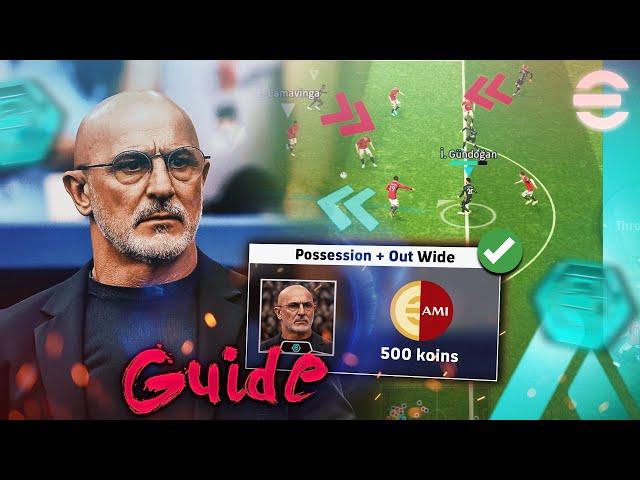 I tried new DE LA FUENTE manager (possession + out wide) | eFootball 24
