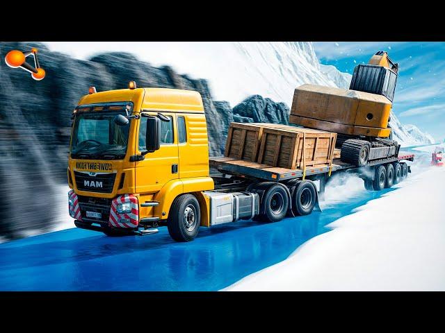 Best Icy Road Slippery Slope #3 - BeamNG drive