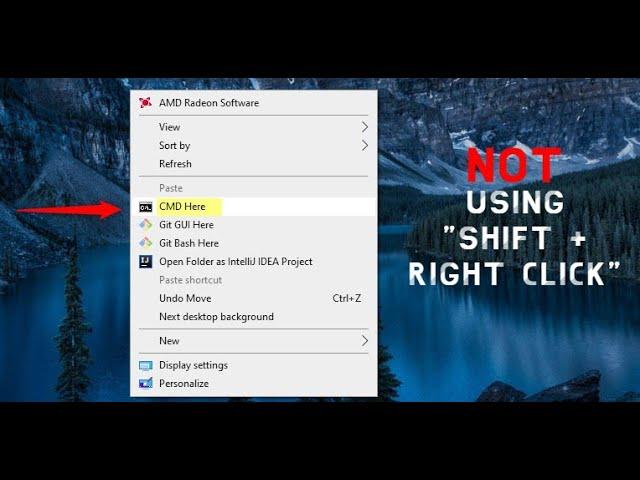 How to add CMD HERE Windows 10|NOT using shift + right click