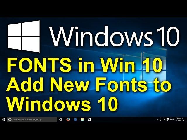 ️ Windows 10 - How to Install Fonts - Add Fonts to Windows 10