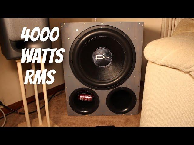 Monster DIY 4000 Watt Subwoofer Playing  20hz and up Sine-waves, Did I Break It?