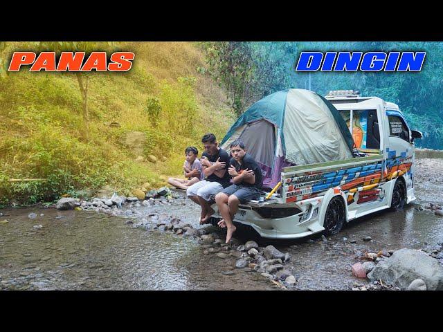 CAMPING DISUNGAI PAKAI TRAGA DITDIM!! DIRUMAH PANAS DI SUNGAI DINGIN..