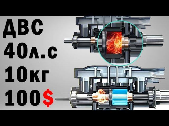 НОВАЯ РАЗРАБОТКА ДВС - в 4 раза мощнее и в 10 раз легче!