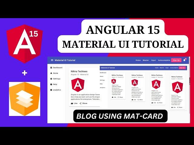 MAT-CARD in angular material UI | create Blog & Post in angular| |Angular 15 -  Material UI Tutorial
