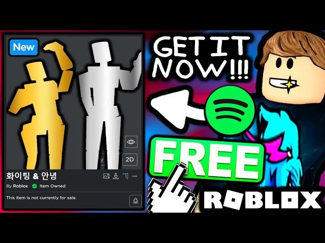 FREE ACCESSORIES! HOW TO GET Hwaiting 화이팅 & Annyeong 안녕 AVATAR EMOTES! (Roblox Spotify Island Event)