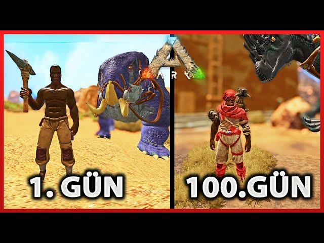 Çölde 100 Gün Hayatta kalmaya çalışmak! I Ark Scorched Earth | Ark Survival Evolved