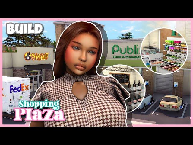 I made a FUNCTIONAL shopping plaza  | cc folder + download | the sims 4