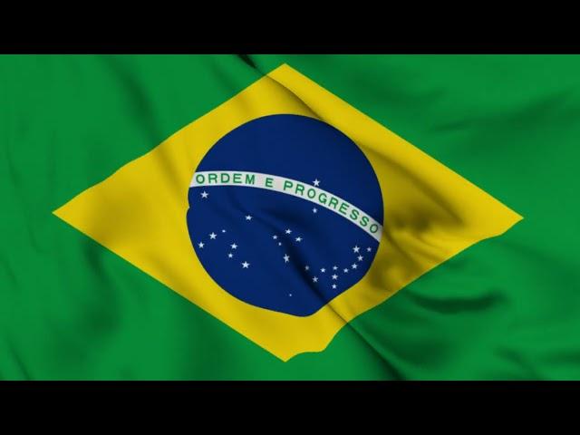 Brazil Flag 5 Minutes Loop - FREE 4k Stock Footage - Realistic Brazilian Flag Wave Animation