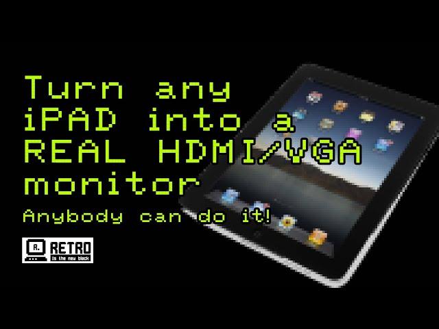 Turn any old Apple iPad into a real HDMI monitor (with HDMI & VGA input)(iPad / air / mini / pro)