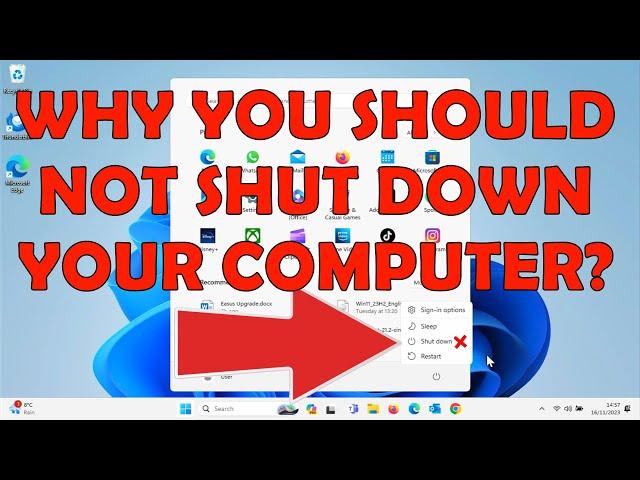  Do Not Shutdown Your Computer  - You Should Do This Instead! 