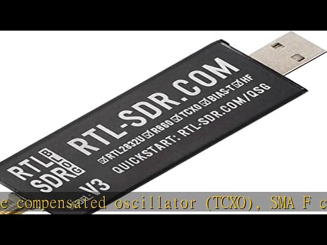 RTL-SDR Blog V3 R860 RTL2832U 1PPM TCXO SMA Software Defined Radio (Dongle Only) (Black)