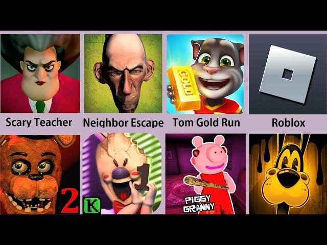 Scary Teacher,Neighbor Escape,Tom Gold Run,Roblox,Ice Scream,Piggy Granny