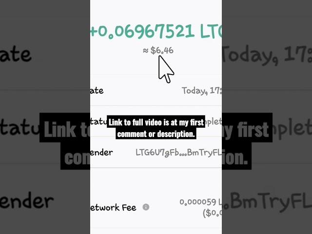 Freecash ($6.5) 0.07 LITECOIN LTC Instant Payment Proof!