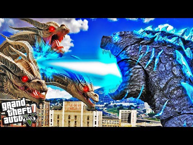 GODZILLA vs KING GHIDORAH in GTA 5 (Mods)