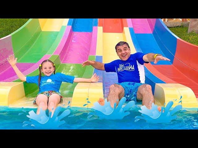 Nastya and Dad have fun at an amusement park in Abu Dhabi