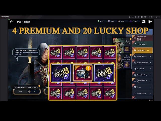 Black Desert Mobile | 4 Time Premium and 20 Time Lucky Shop