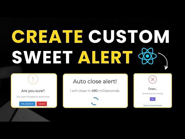 How To Use SweetAlert in a React Js | Sweet Alert in Mern Stack Project