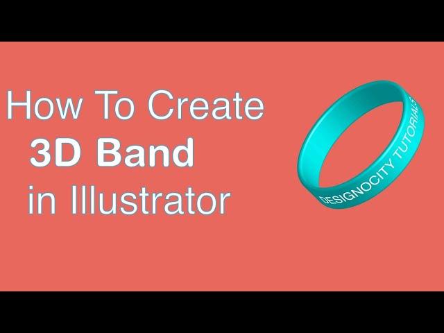 How to create 3D band in Adobe Illustrator#illustratortutorial#designocity