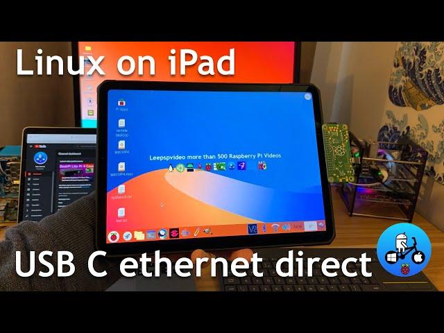 Linux on iPad without a network. Raspberry Pi Zero 2W or Pi4. VNC Direct.