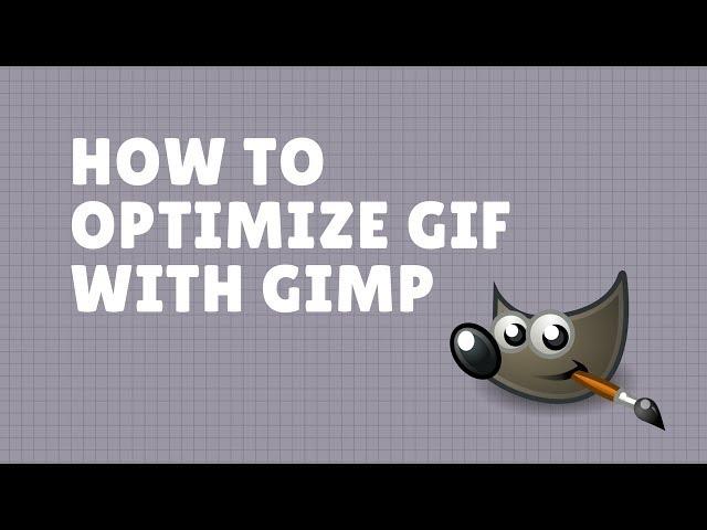How to optimize gif with GIMP