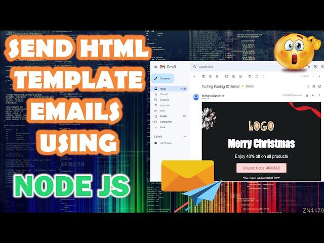 Send Custom HTML Template EMAIL using Node JS
