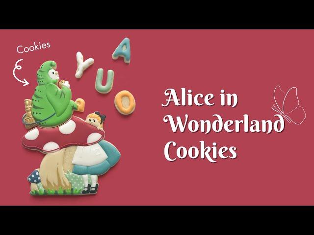 Alice in Wonderland Cookies | Satisfying Cookie Decorating with Royal Icing