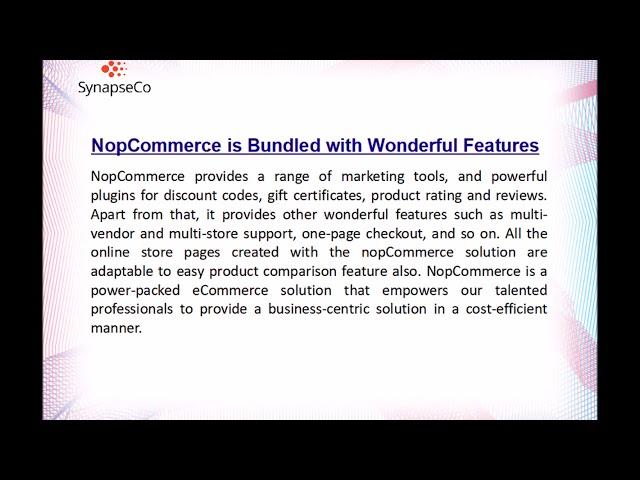 SynapseCo NopCommerce Development Company