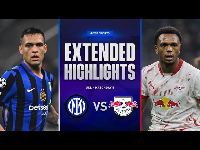 Inter vs. RB Leipzig: Extended Highlights | UCL League Phase MD 5 | CBS Sports Golazo