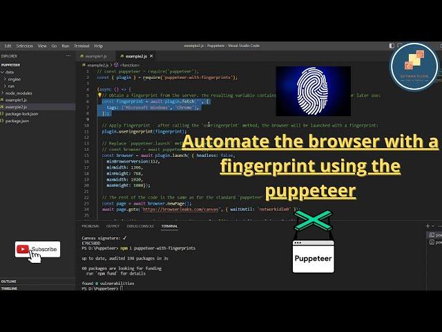 Automate the browser fingerprint using puppeteer - tips and tricks