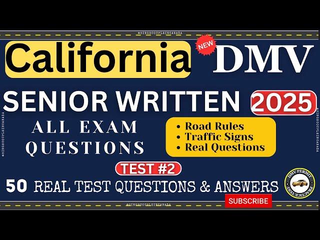 California DMV Written Test 2024 | DMV Senior Written Test 2024 | DMV Renewal For Seniors