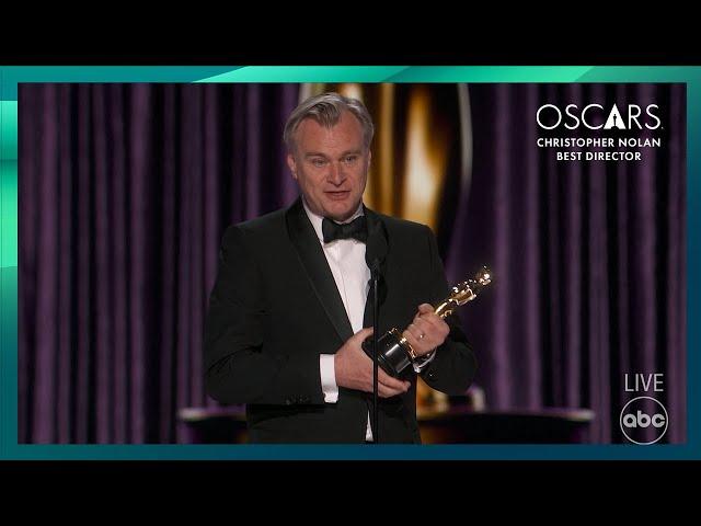 Christopher Nolan Wins Best Director for 'Oppenheimer' | 96th Oscars (2024)