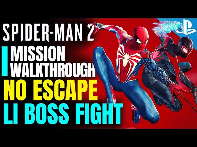 No Escape Full Mission Walkthrough - Help Miles Escape - Mister Negative BOSS FIGHT | Spider-Man 2