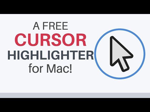 How to use a free cursor highlight tool in Mac! (OBS)