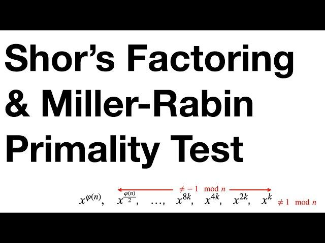 Shor's Factoring algorithm and the Miller-Rabin Primality Test