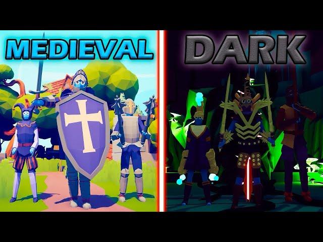 MIDDLE AGE TEAM vs DARK TEAM - Totally Accurate Battle Simulator | TABS