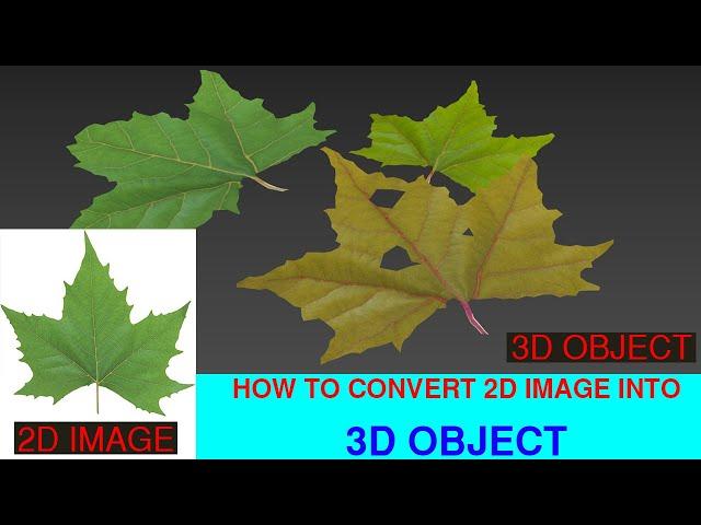 How To Convert 2D Image Into 3D Object || Using 3DS Max || Modelling