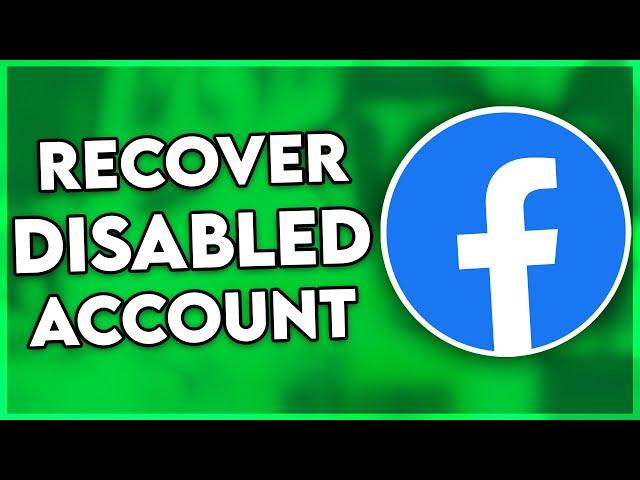 How to Recover a Disabled Facebook Account | Step by Step (2024)