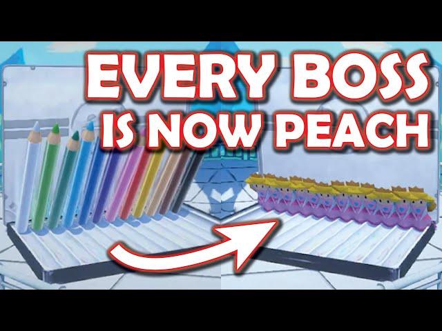 I replaced every boss in Paper Mario The Origami King with Princess Peach