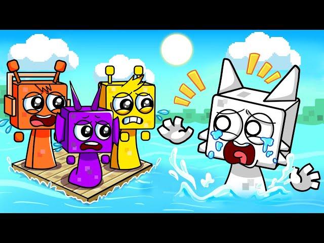 INCREDIBOX SPRUNKI - MINECRAFT SPRUNKI SURVIVED STRANDED On A Island!? Cartoon Animation