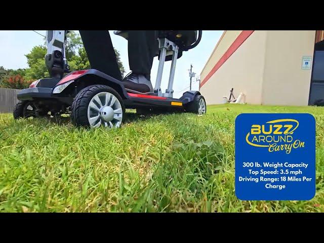 SPORTY & PORTABLE Buzzaround CarryOn 4 Wheel Electric Travel Scooter by Golden Technologies GB120