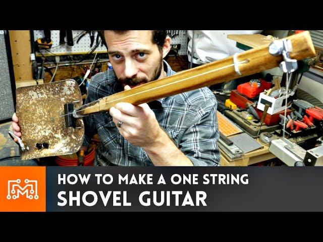 Shovel Guitar (one string, fretless) // How-To | I Like To Make Stuff