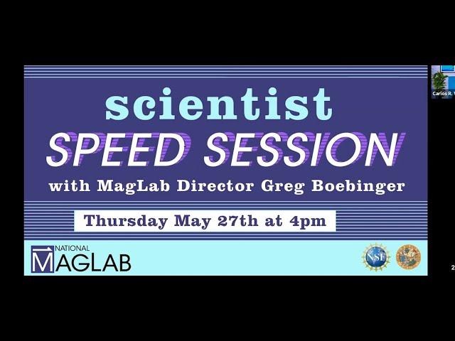 Scientist Speed Session with MagLab Director Greg Boebinger