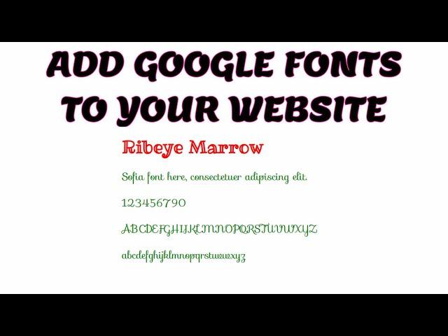 Add Google Fonts to Your Website CSS