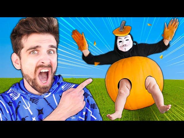 HACKER BOSS Scavenger Hunt but it gets WEIRD! Pumpkin Hide and Seek Challenge Among Us Friends!