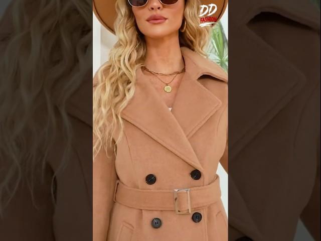 Elegant Womens Wool Coat  #best #usastyle #fashion #usafashion #subscribe #fashiontrend #amazon #usa