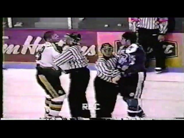 Casey Leggett vs Jonathan Fauteux QMJHL 10 10 97