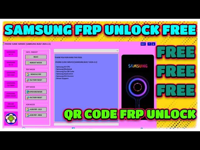 Samsung FRP Bypass One Click Free Tool | New Samsung Frp Bypass free Tool 2024 | New Tool