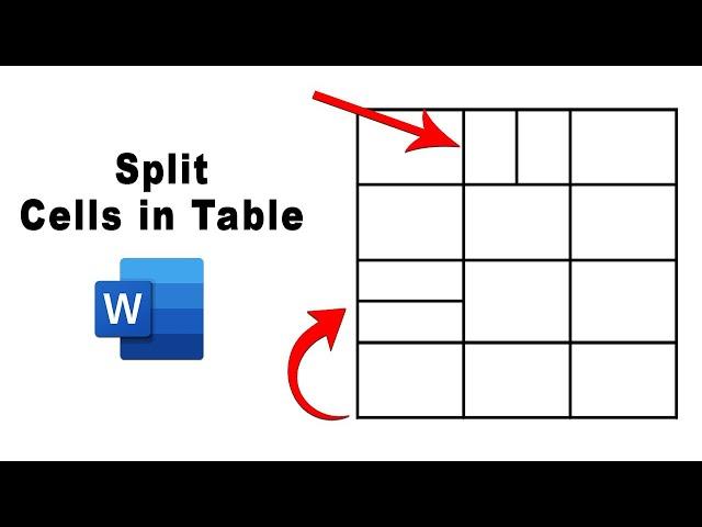 How to split cells in a table in Microsoft Word Document